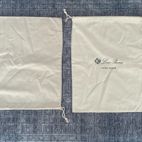 Loro Piana Open Walk Dust Bags Draw String Storage Bag Cotton Bag Made in Italy - Picture 7 of 12